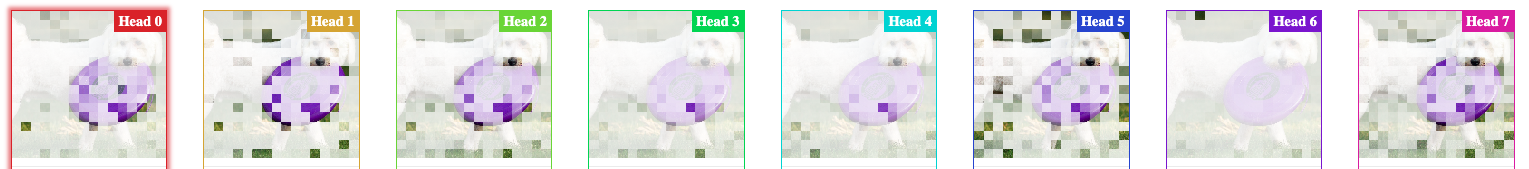 The last text token also attends sparsely to image tokens, although more in patches.